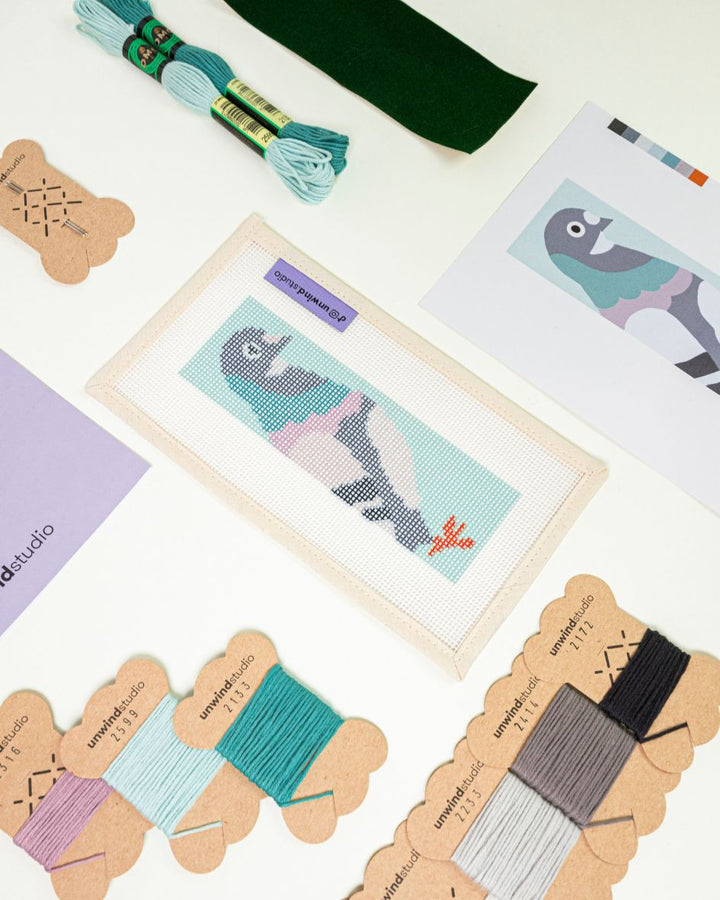 New York Pigeon Bookmark Needlepoint Kit
