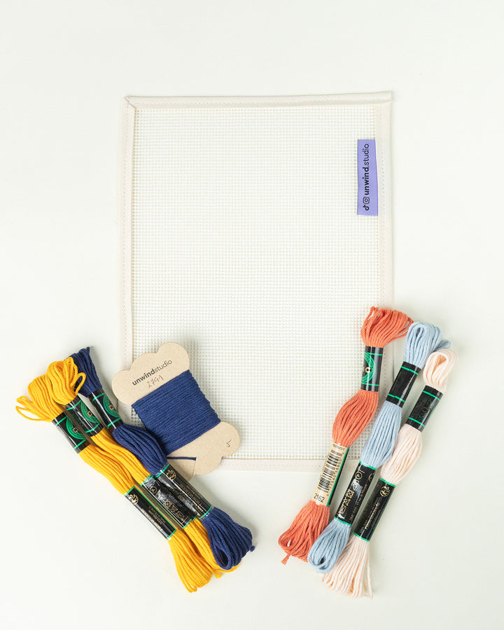 Tumbling Blocks V4: Needlepoint Counted Kit for Clutch Insert