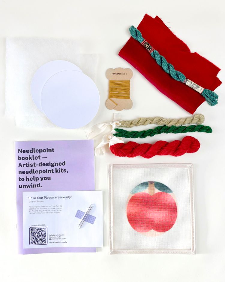 Omppu Needlepoint Beginner Ornament Kit - Complete Needlepoint Kit