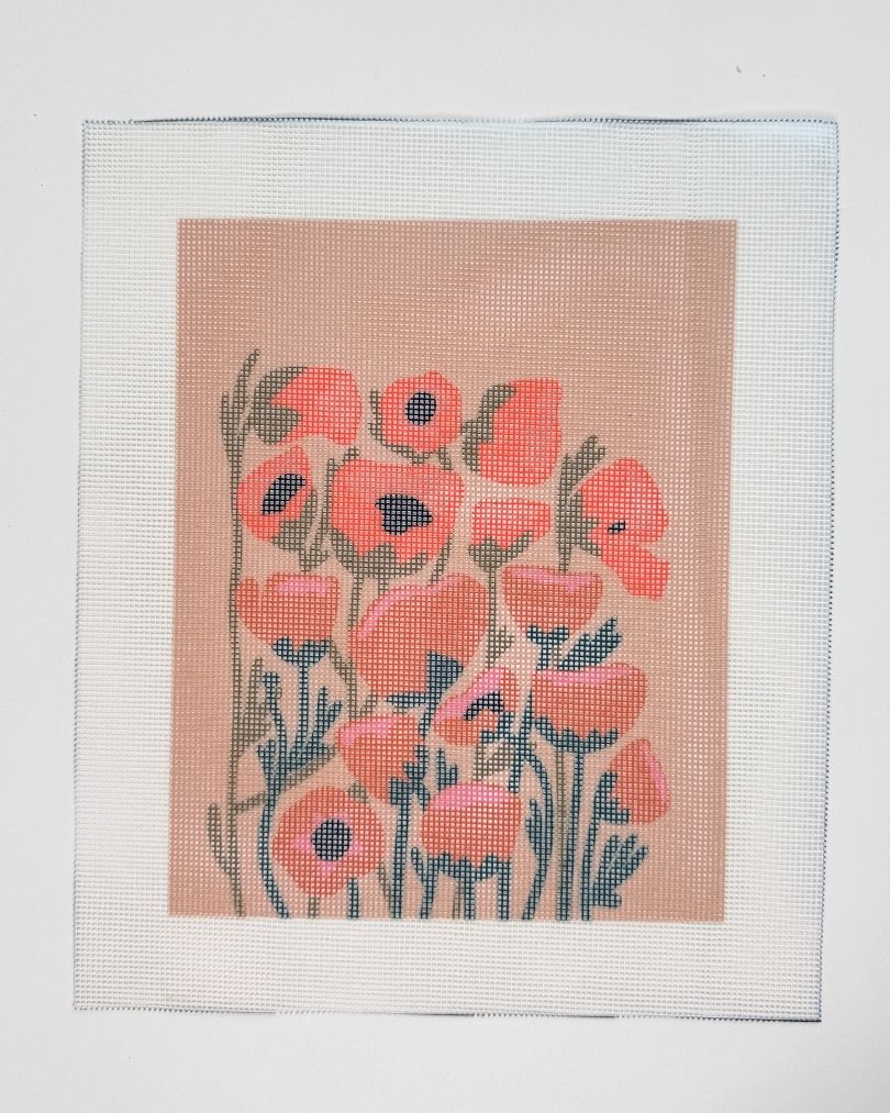 Poppy Blobs - Misaligned Faulty Canvas
