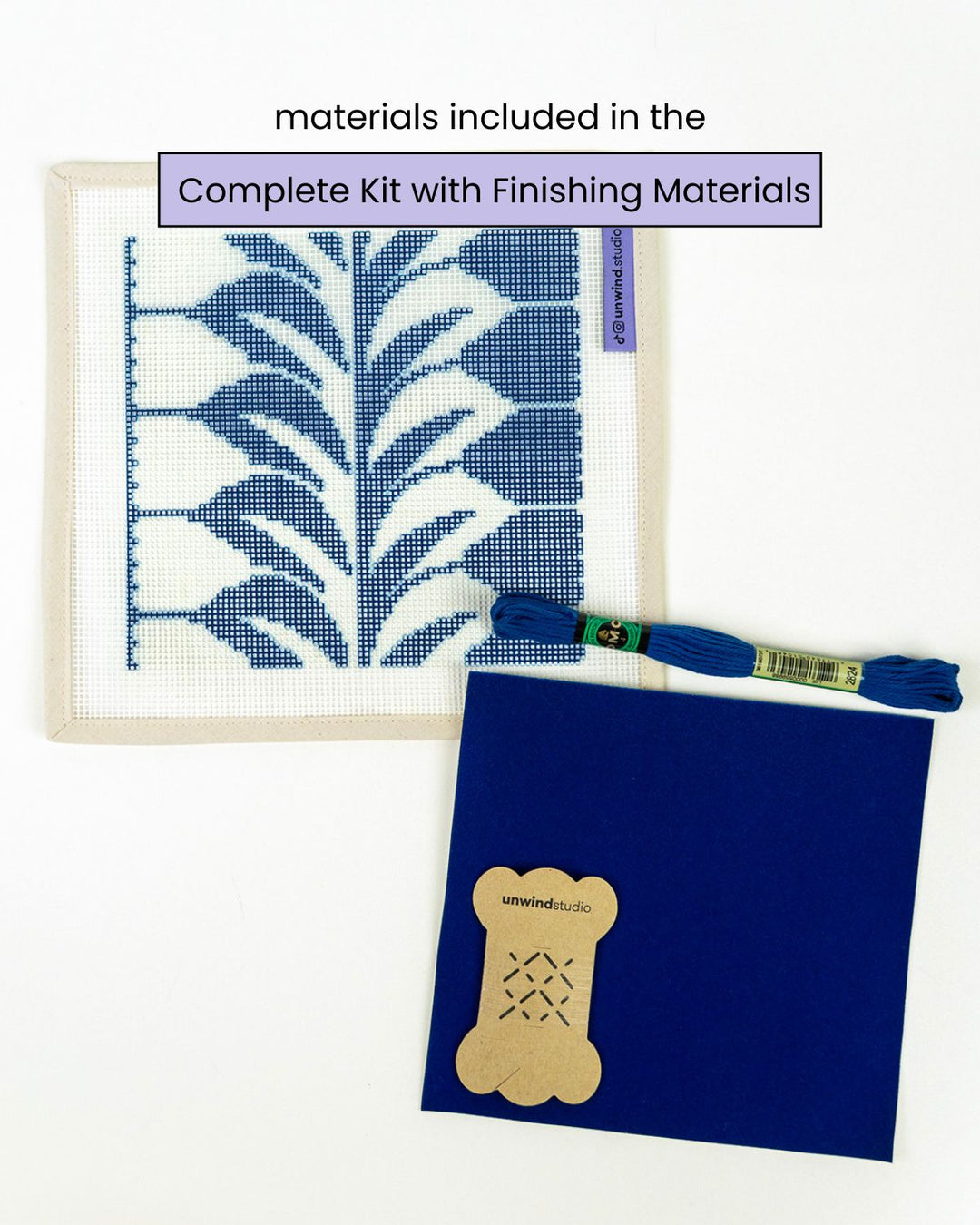 Blue Mirror Sunglasses Case Needlepoint Kit