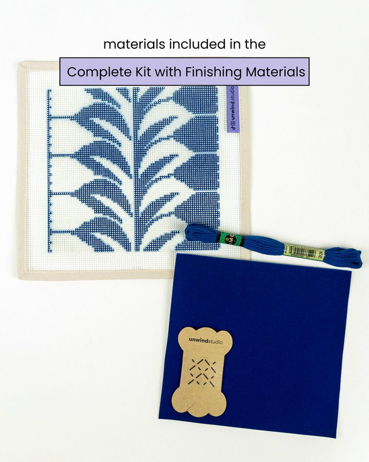 Blue Mirror Sunglasses Case Needlepoint Kit