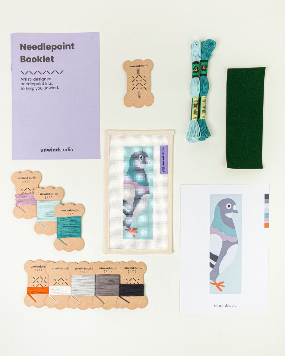 New York Pigeon Bookmark Needlepoint Kit