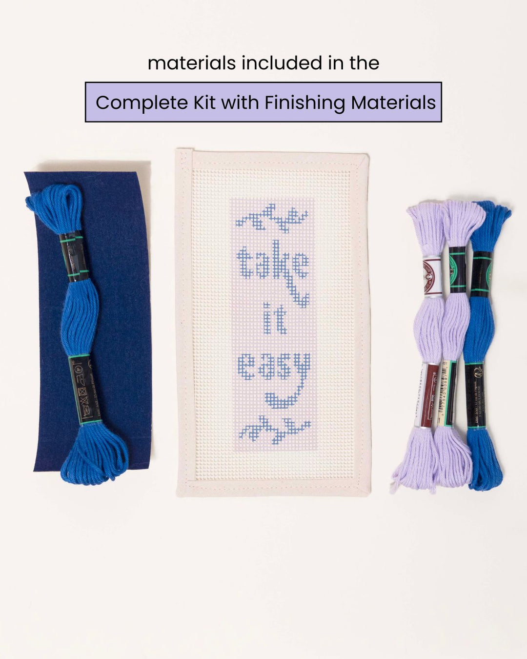 Canevas pour marque-page « Take It Easy » (Kit de toile comptée)