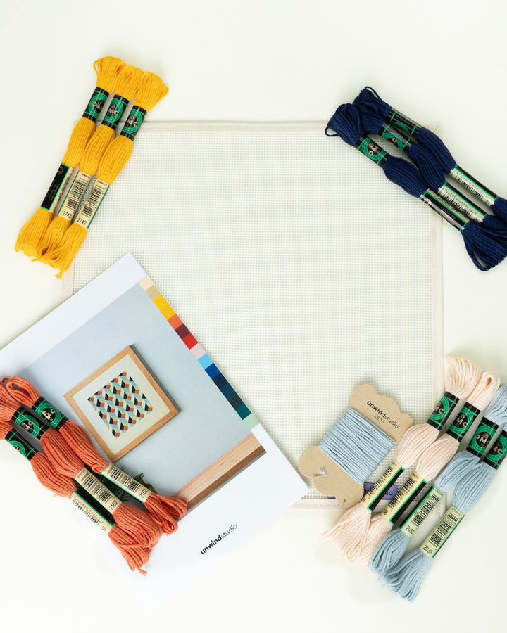 Tumbling Blocks V4: Needlepoint Counted Kit