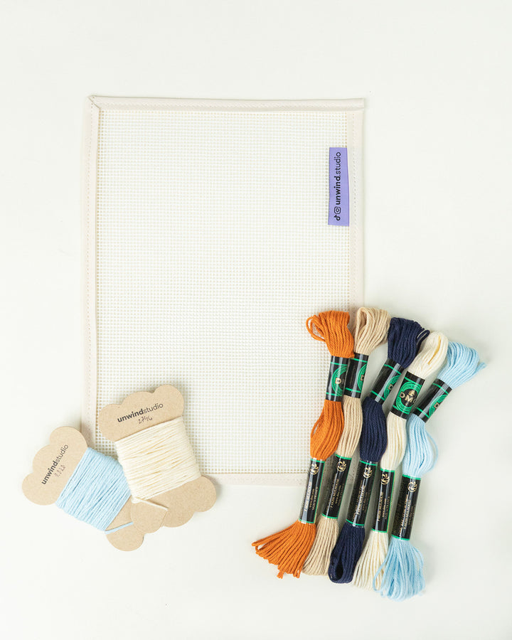 Tumbling Blocks V4: Needlepoint Counted Kit for Clutch Insert