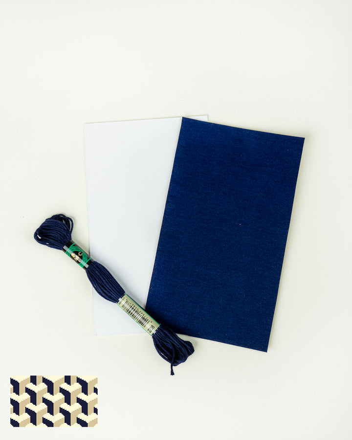 Tumbling Blocks V3: Needlepoint Counted Kit for Clutch Insert