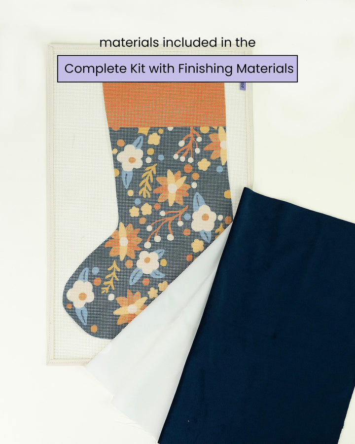 Nocturne in Bloom Stocking Needlepoint Kit