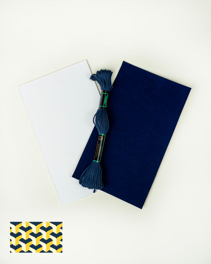 Tumbling Blocks V3: Needlepoint Counted Kit for Clutch Insert