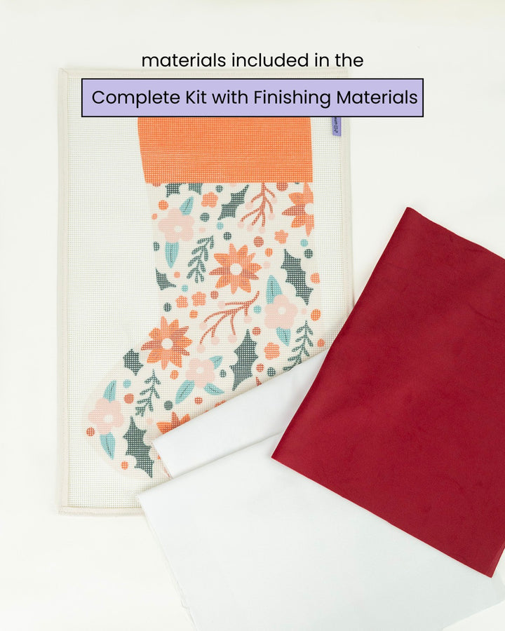 Aurora in Bloom Stocking Needlepoint Kit