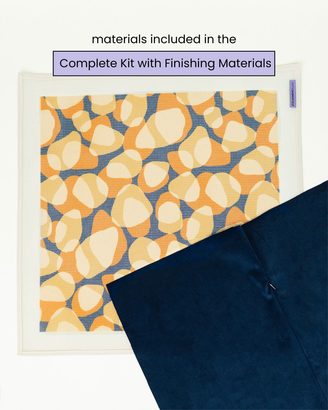 Carambola (Orange & Blue) Needlepoint Cushion Kit