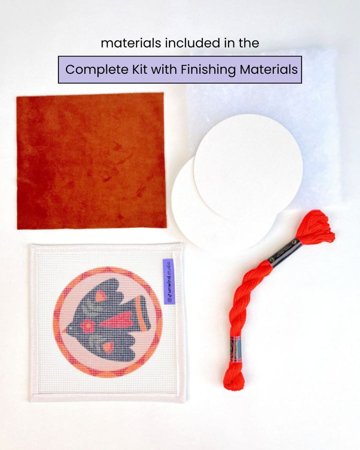 Dusk Folk Bird Needlepoint Ornament Kit