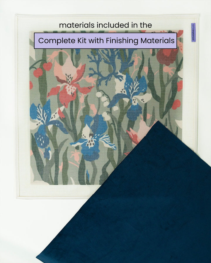 Floral Rhapsody Needlepoint Cushion Kit