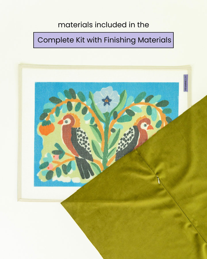 Birds of a Feather Needlepoint Cushion Kit