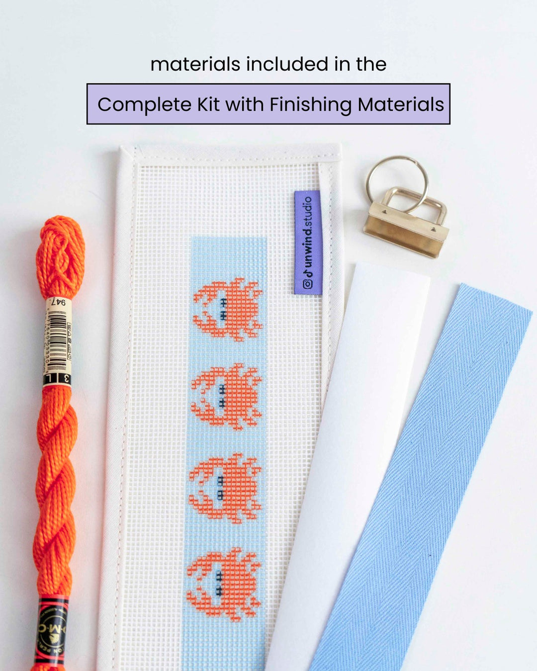 Crabs Key Fob Needlepoint Kit
