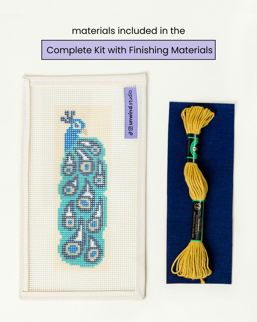 Peacock Bookmark Needlepoint Kit