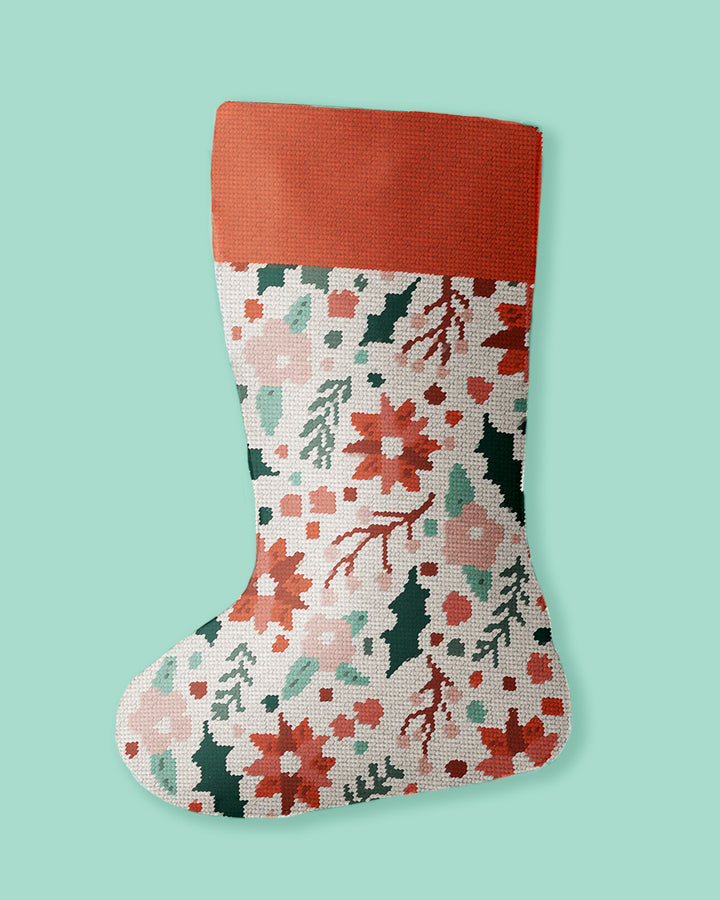 Aurora in Bloom Stocking Needlepoint Kit (Pre-Order)