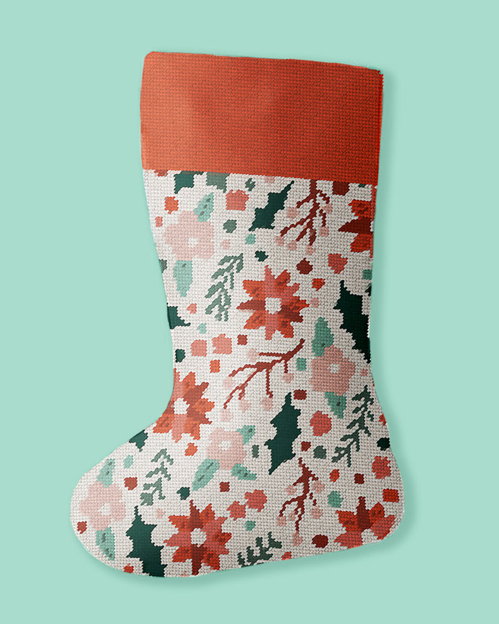 Aurora in Bloom Stocking Needlepoint Kit