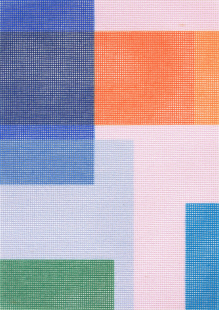 Modern abstract geometric needlepoint kit by Unwind Studio