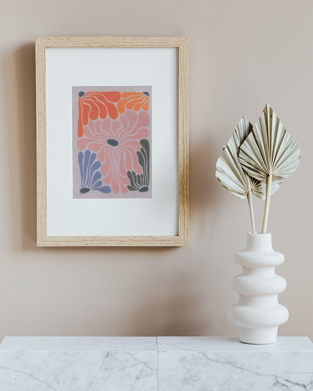 Basaloreak floral modern design needlepoint kit canvas home decor 