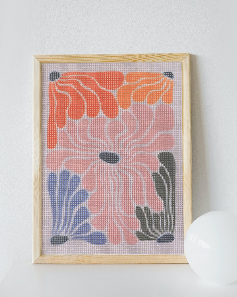 Basaloreak floral modern design needlepoint kit canvas home decor