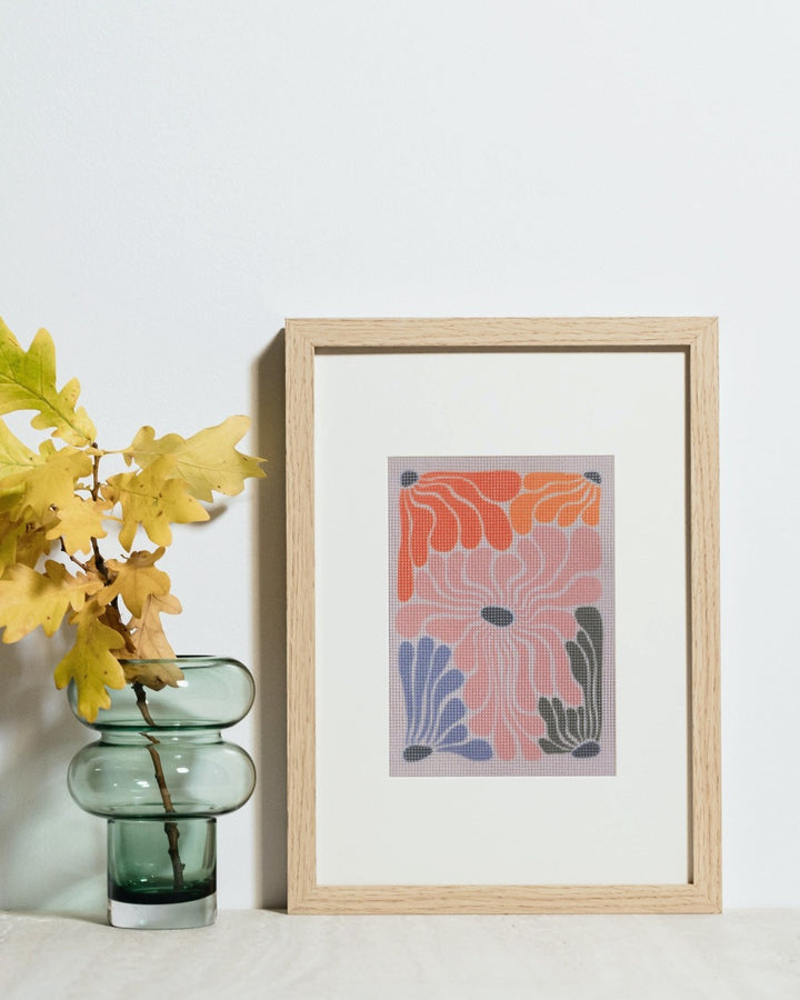 Basaloreak floral modern design needlepoint kit canvas home decor
