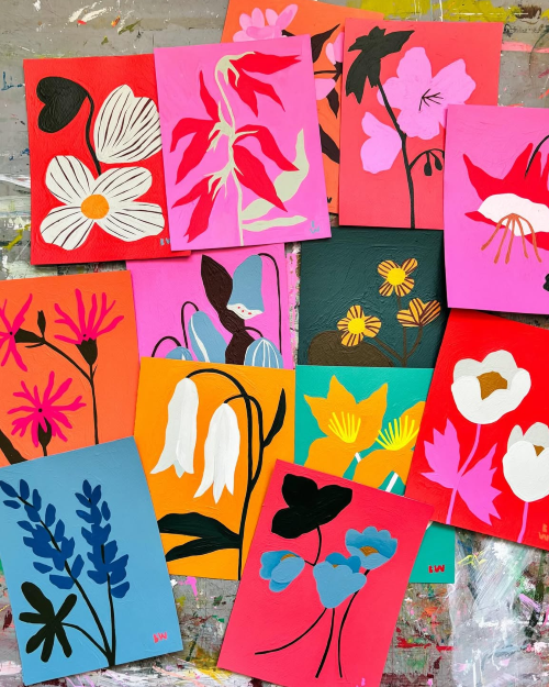 sweetylily様オーダーペイント　セメントオブジェ　ハンドメイド雑貨 Peony Needlepoint Kit | Elizabeth Bradley Design