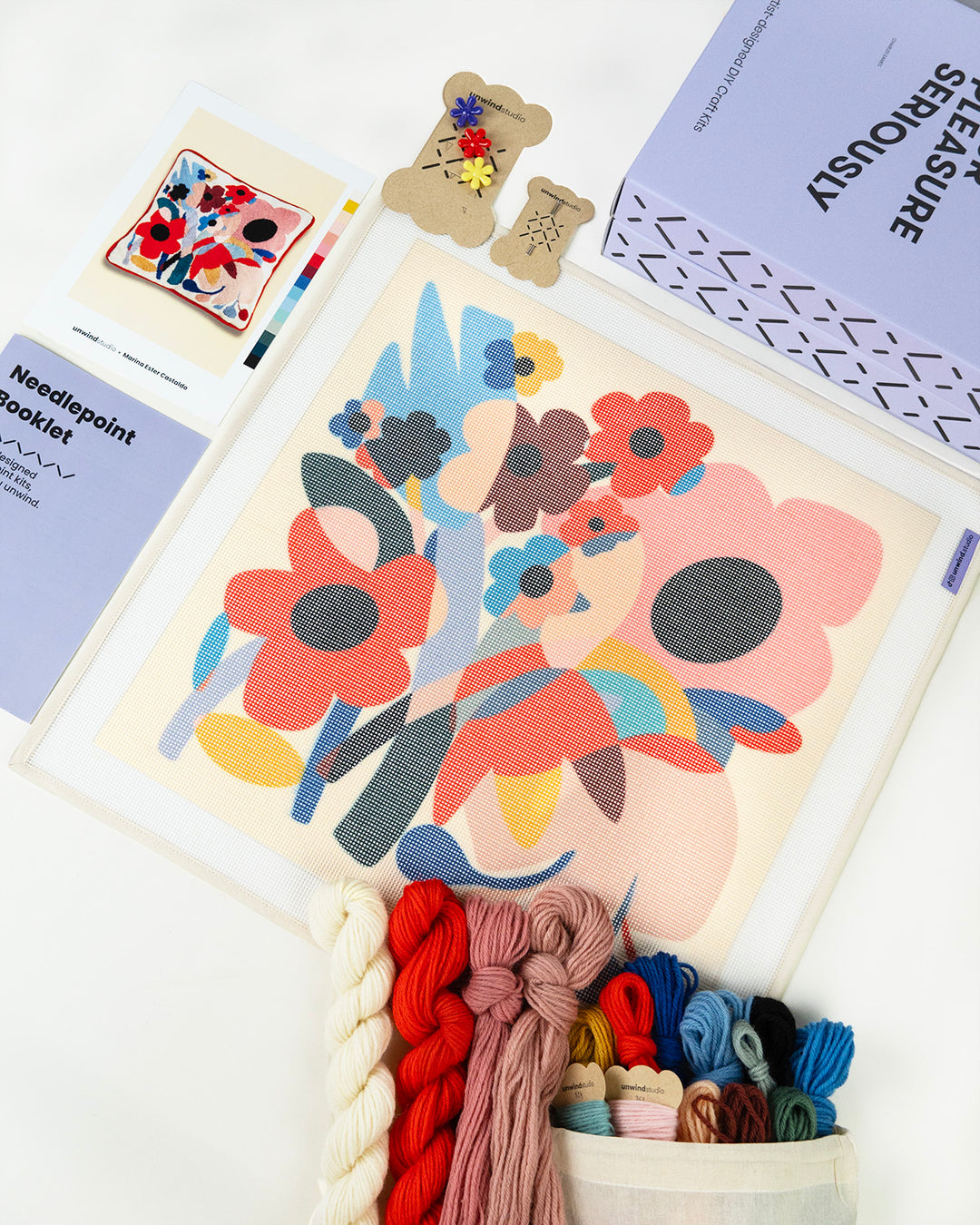 Bloom in Color Needlepoint Cushion Kit