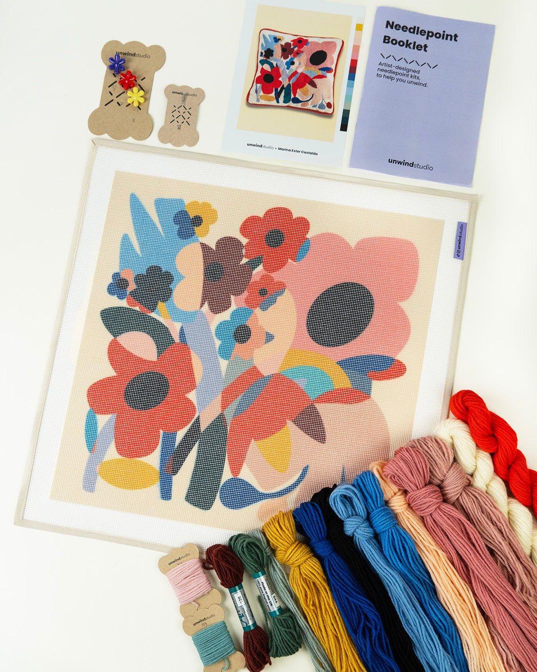 Bloom in Color Needlepoint Cushion Kit