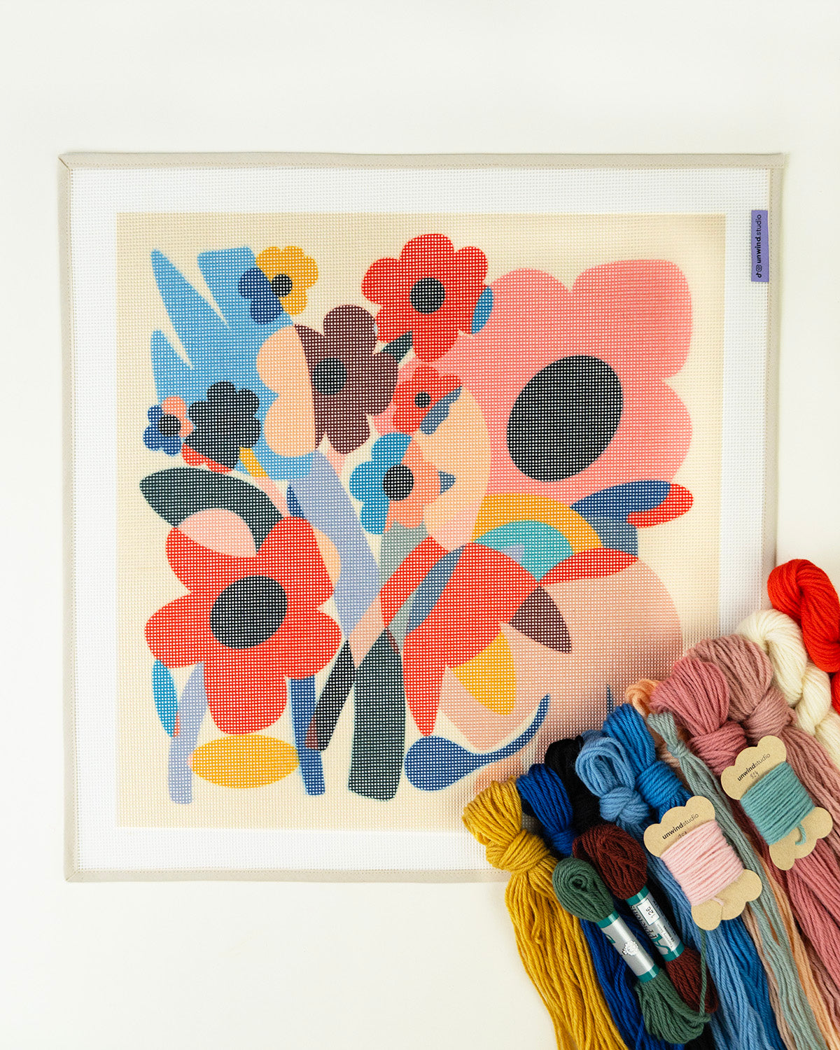Bloom in Color Needlepoint Cushion Kit – Unwind Studio