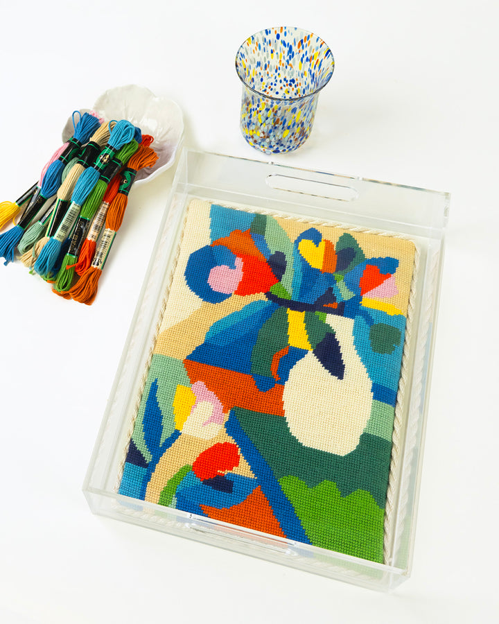 Blühende Gobelinstickerei