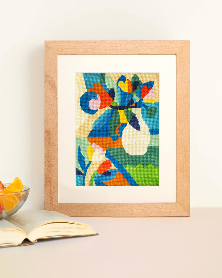 Blühende Gobelinstickerei