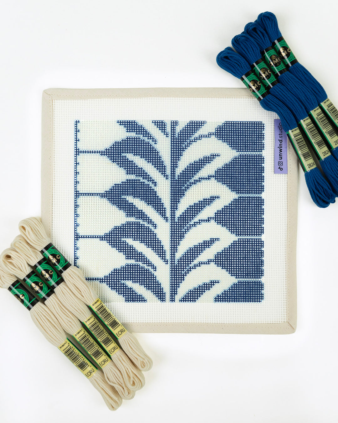 Blue Mirror Sunglasses Case Needlepoint Kit