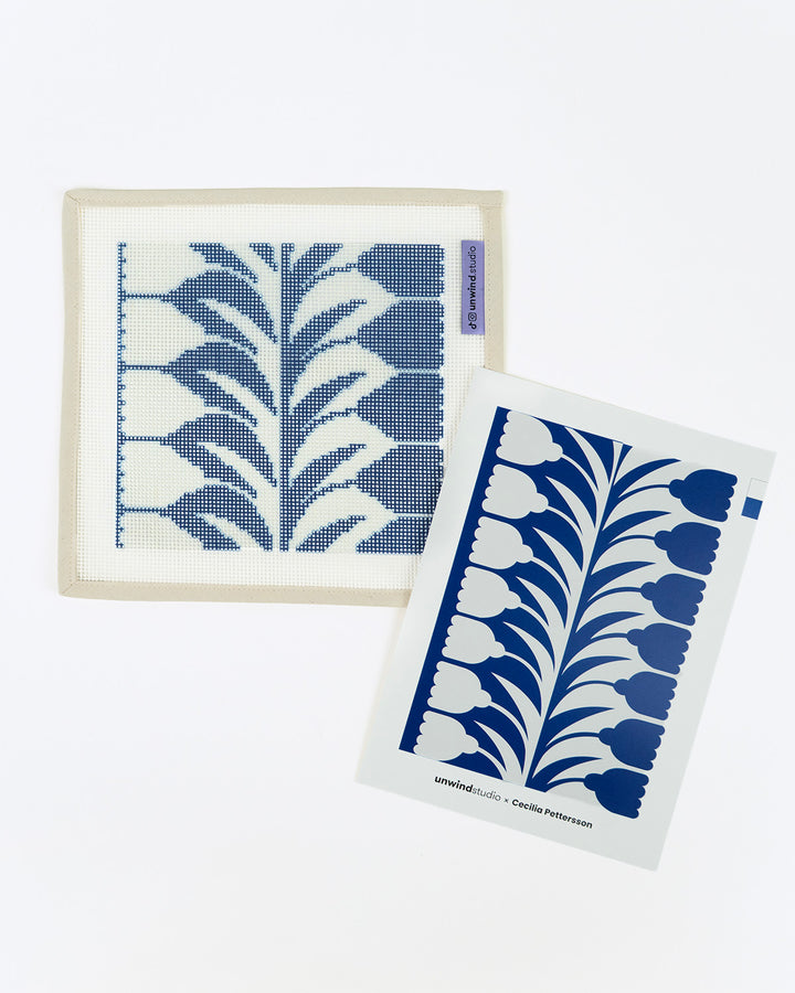 Blue Mirror Sunglasses Case Needlepoint Kit