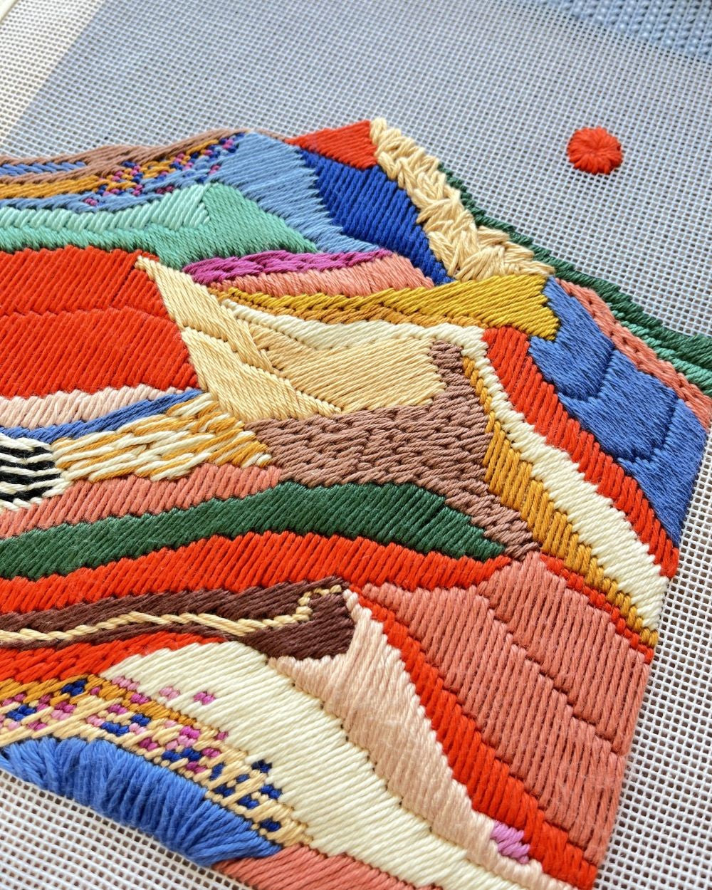 Blue Sand Needlepoint Kit by Unwind Studio