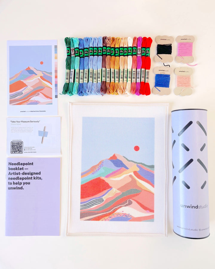 Blue Sand Modern Needlepoint Kit