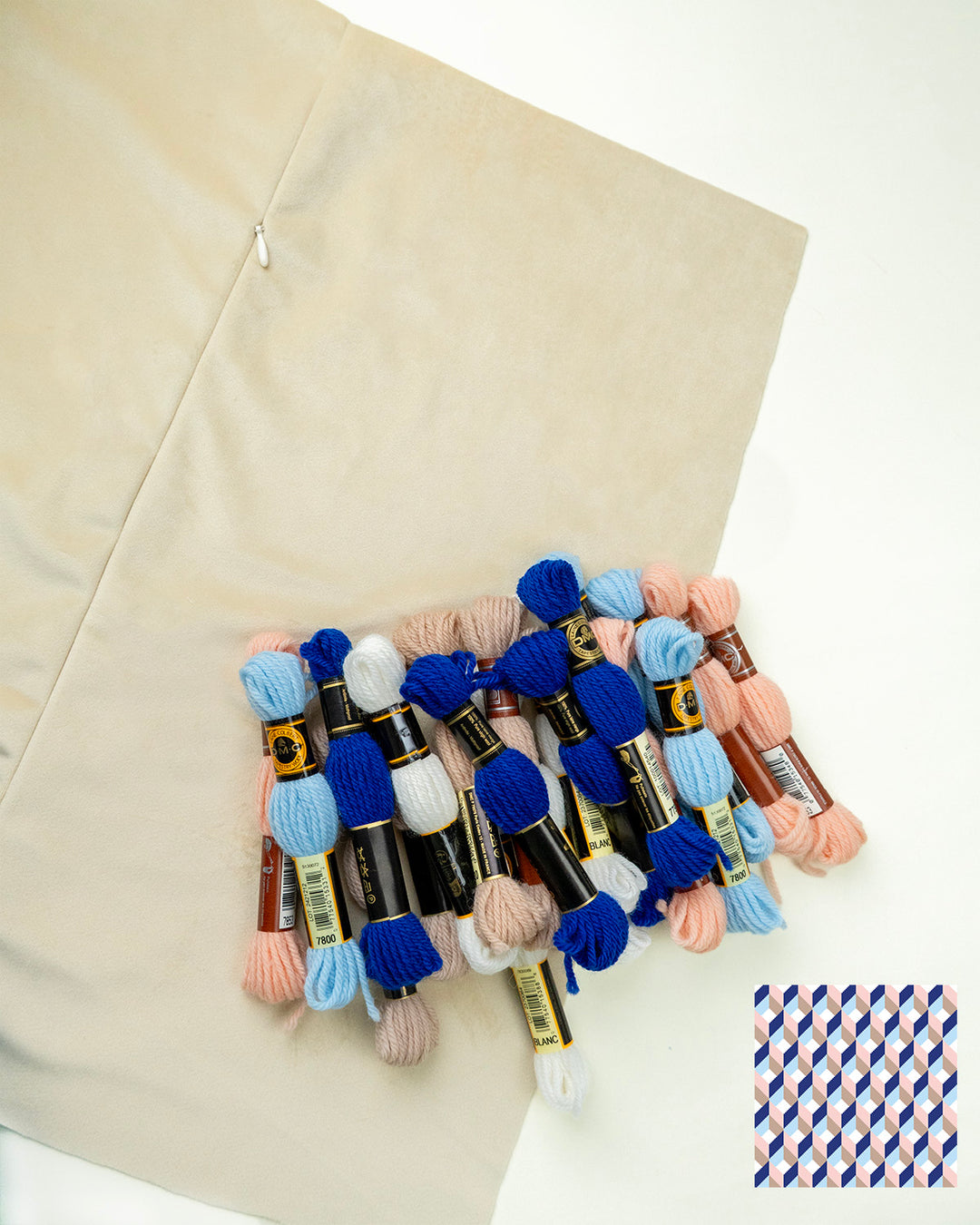 Tumbling Blocks V4: Needlepoint Cushion Kit (Counted Canvas)