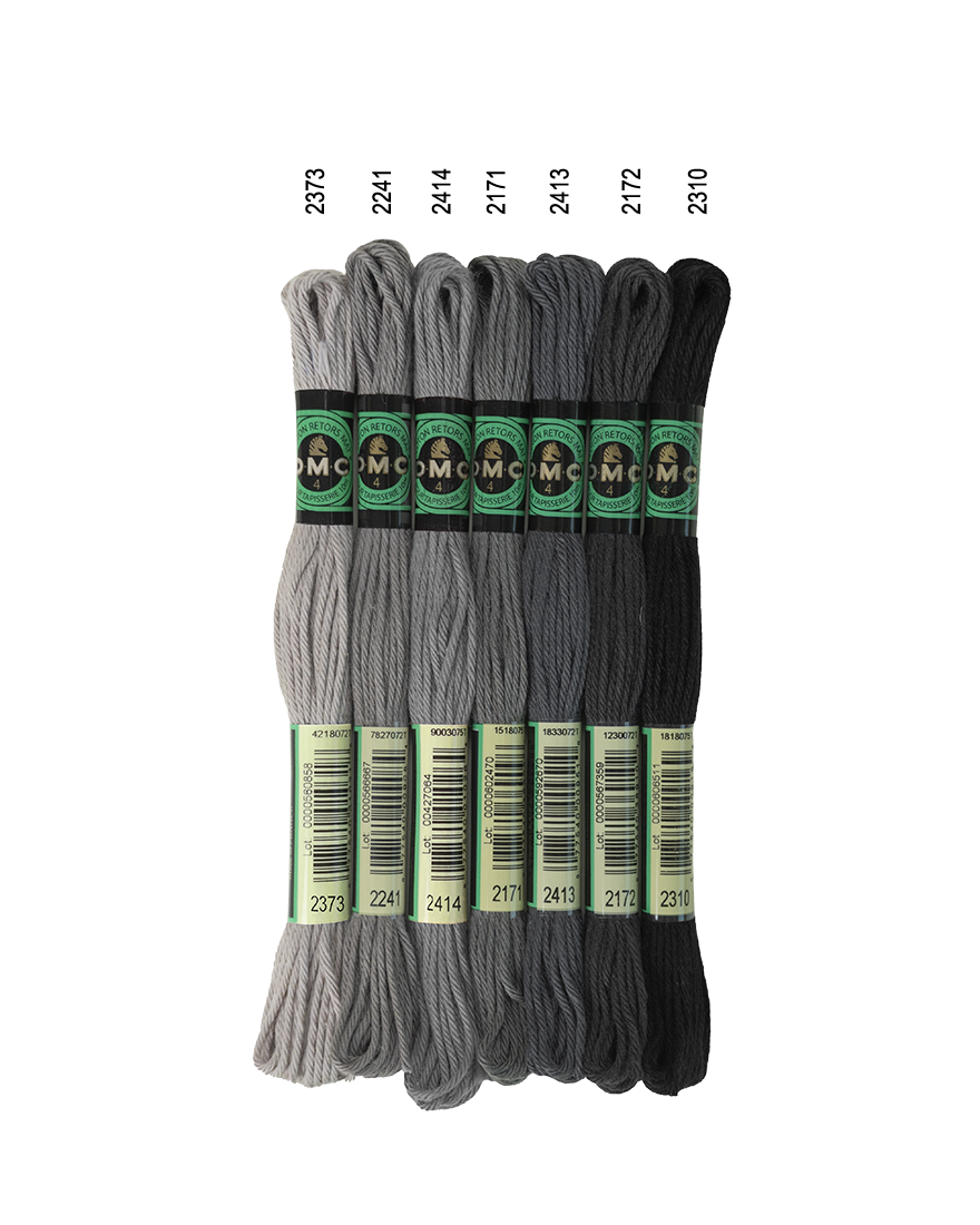 DMC Soft Matte Cotton - Greys & Black