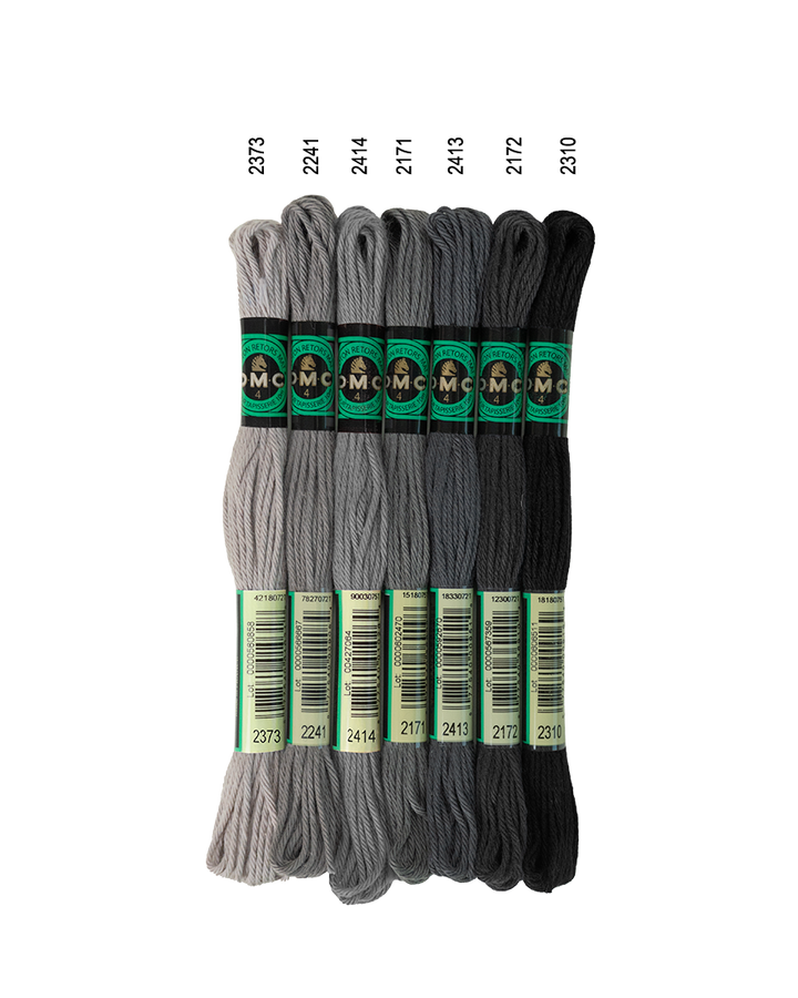 DMC Soft Matte Cotton - Greys & Black