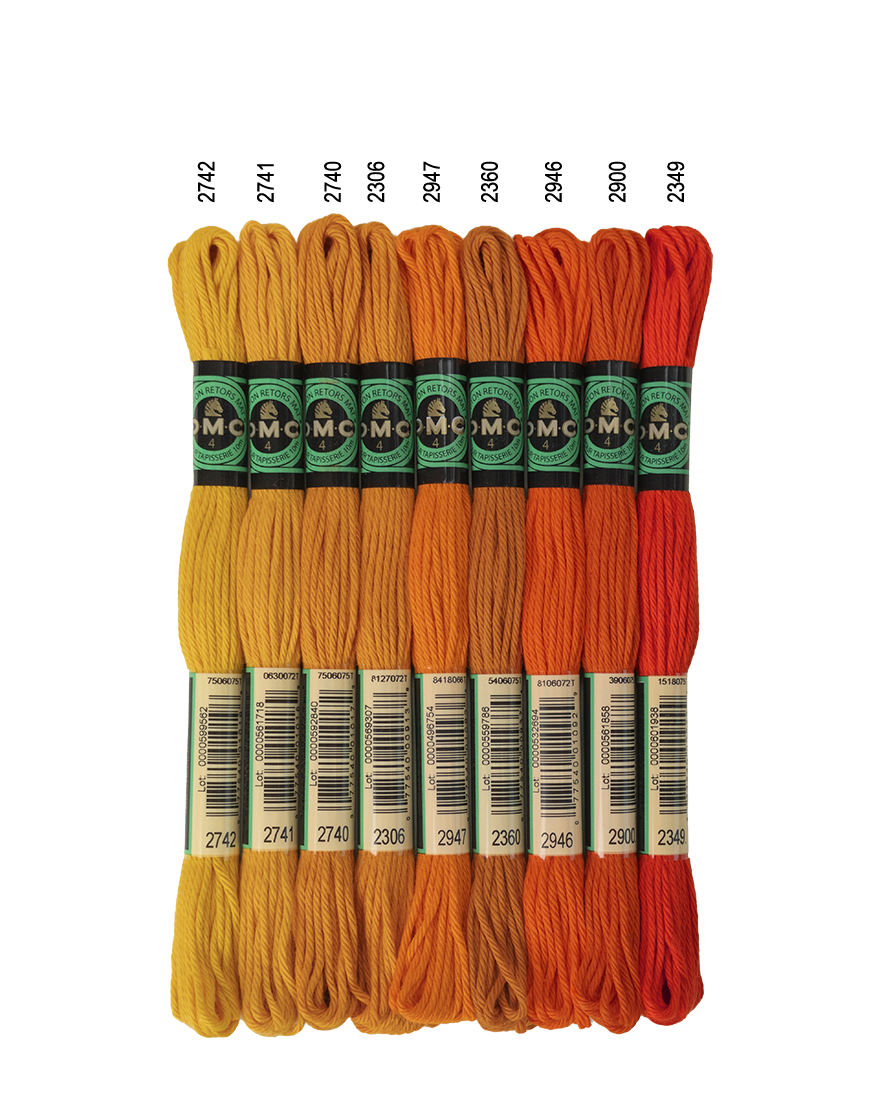 DMC Soft Matte Cotton - Yellows, Oranges & Light Reds