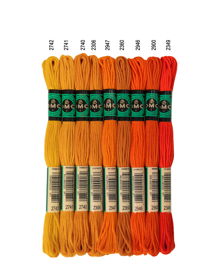 DMC Soft Matte Cotton - Yellows, Oranges & Light Reds