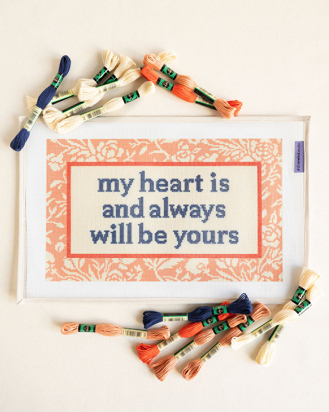 My Heart is Yours Needlepoint Cushion Kit