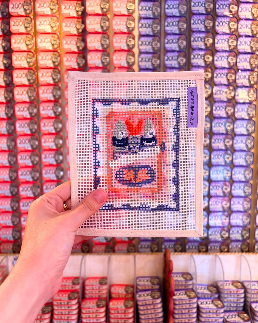 Can of Sardines Stamp Needlepoint Kit