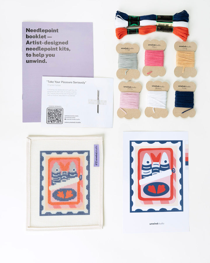 Can of Sardines Stamp Needlepoint Kit