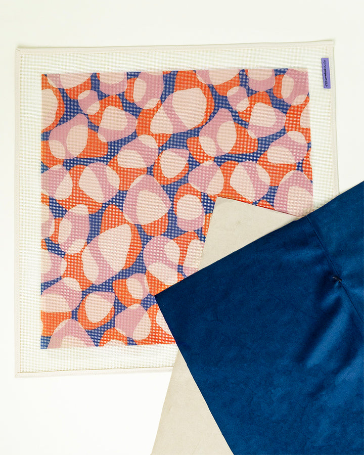 Carambola (Red & Blue) Needlepoint Cushion Kit