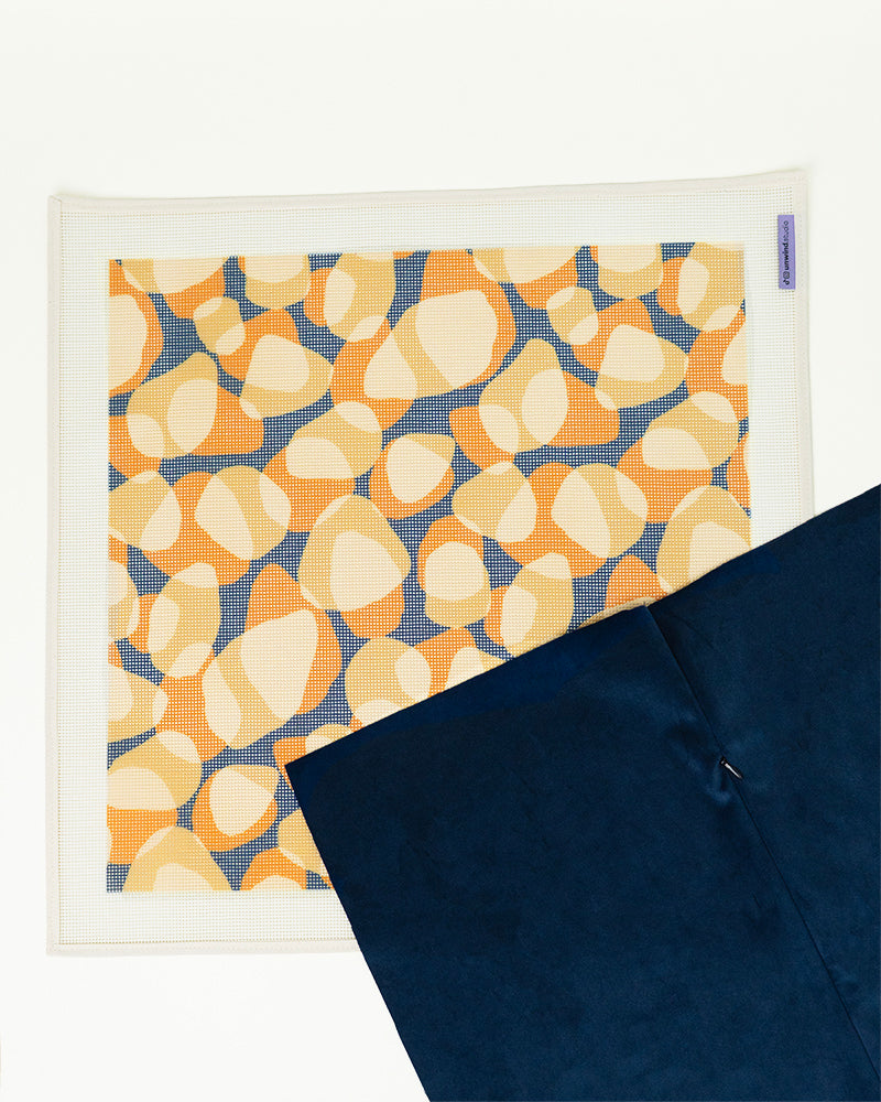 Carambola (Orange & Blue) Needlepoint Cushion Kit
