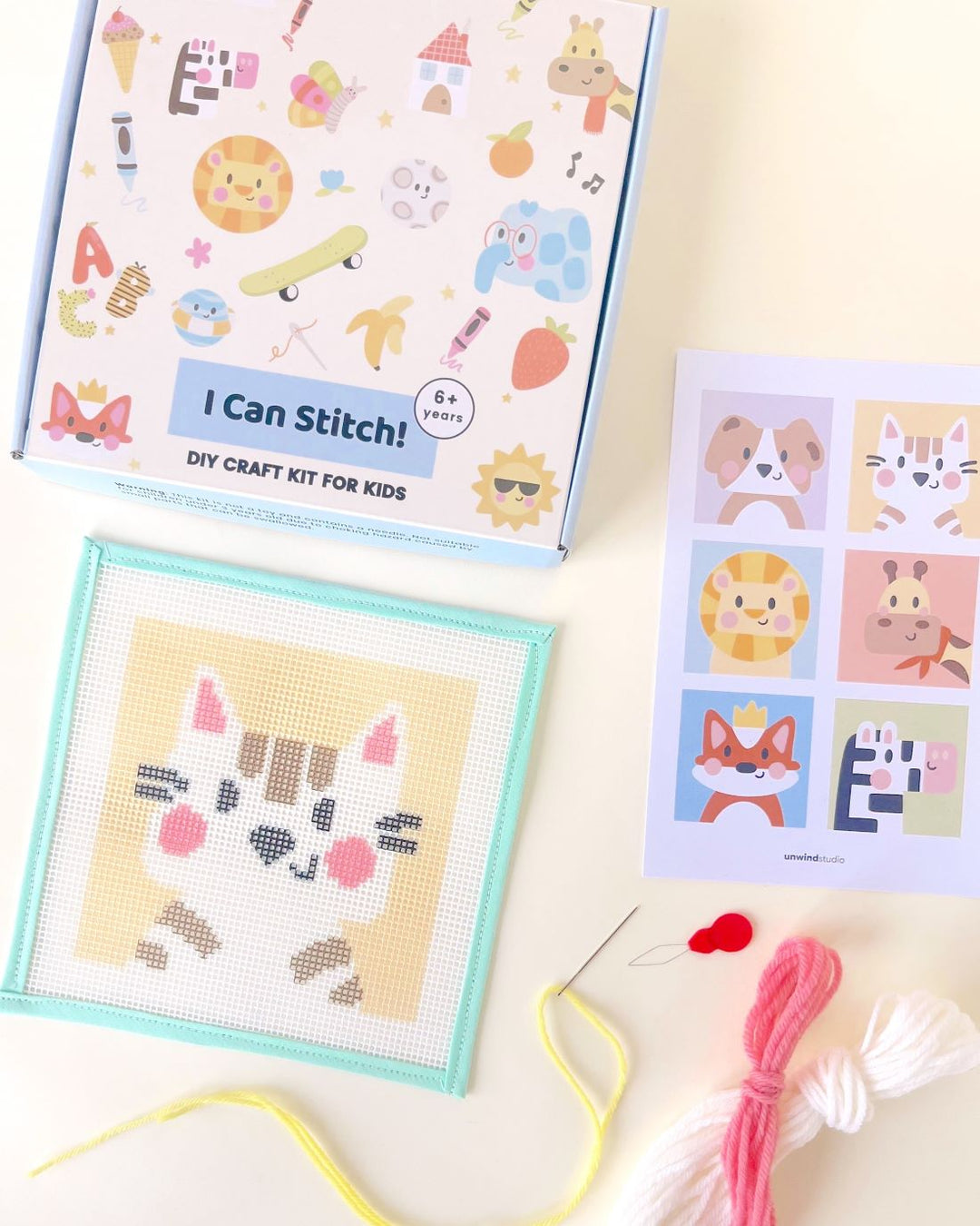 Cat Needlepoint Kit for Kids