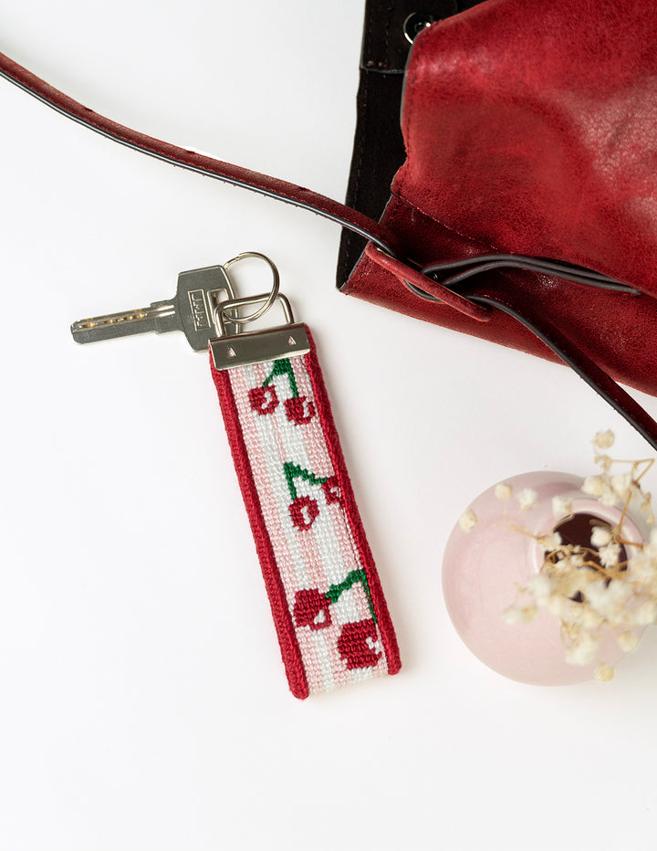 Cherries Key Fob Needlepoint Kit