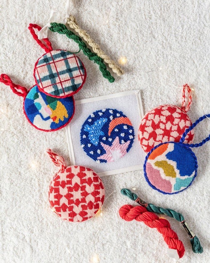 Festive AF needlepoint ornament – Handiwork