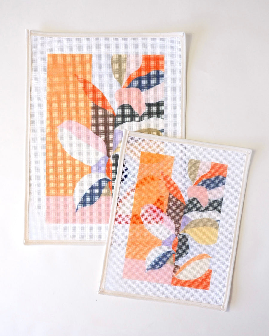 Color Garden Orange Flower Design Needlepoint Kit – Unwind Studio